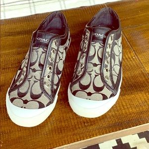 Coach ladies canvas felix tennis shoes size 6